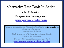 Alternative Tools, The presentation